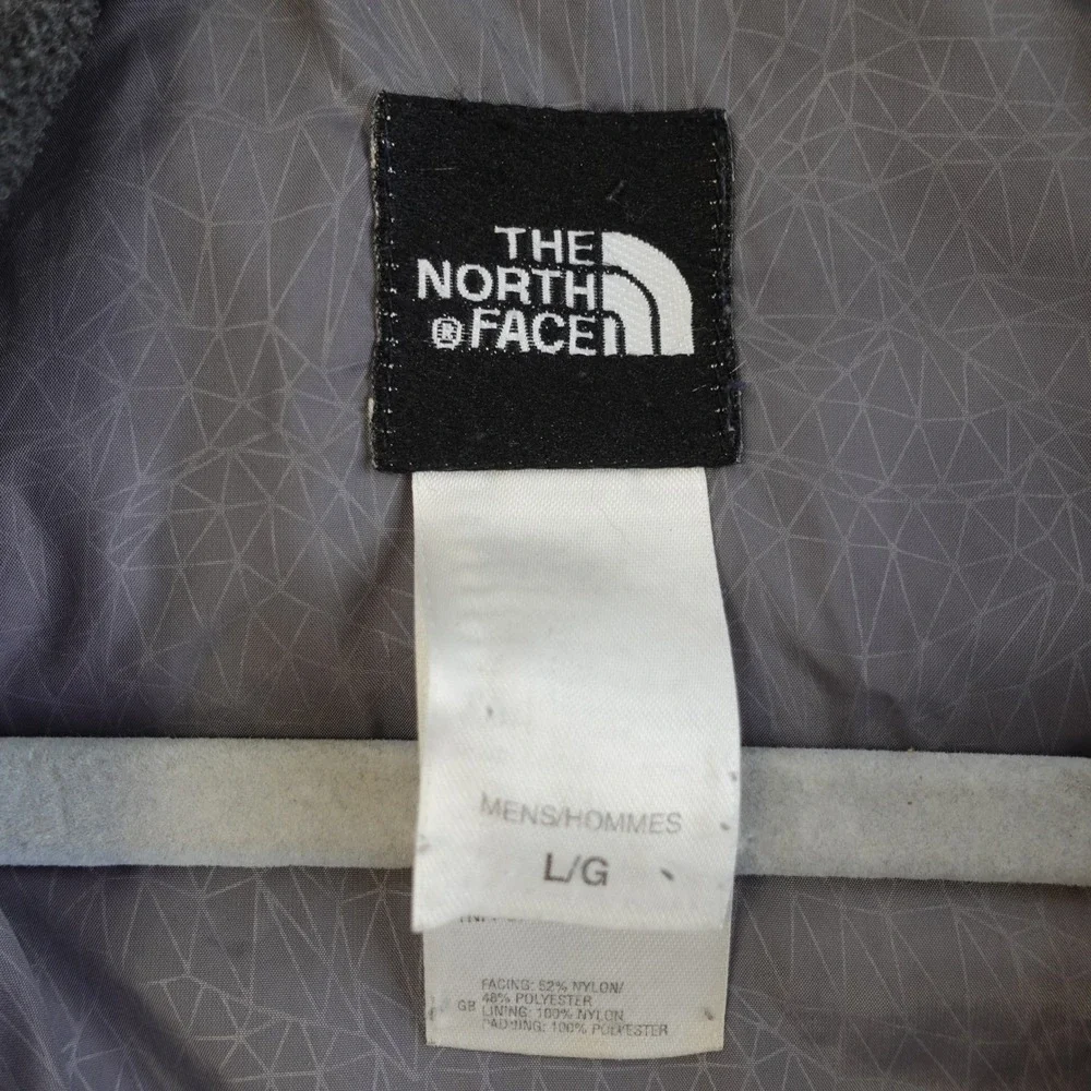 The North Face Jacket Mens L Gray AQQ3 Quilted Full Zip Puffer Insulated Outdoor